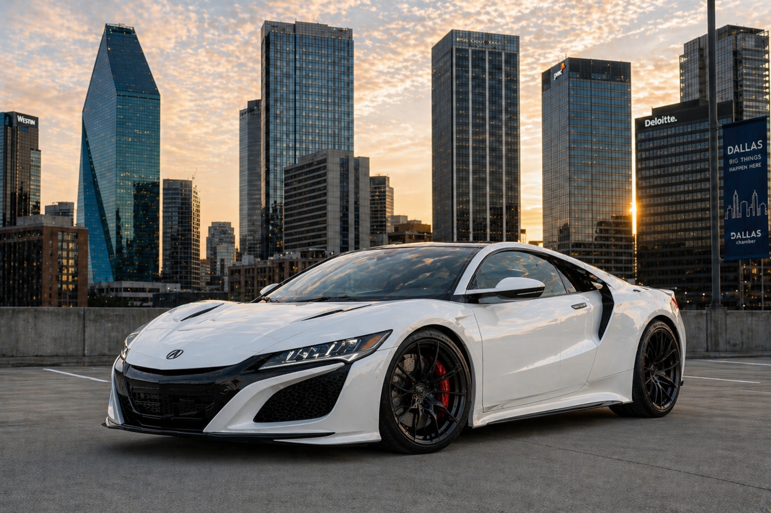 Acura NSX exotic car rental in Dallas