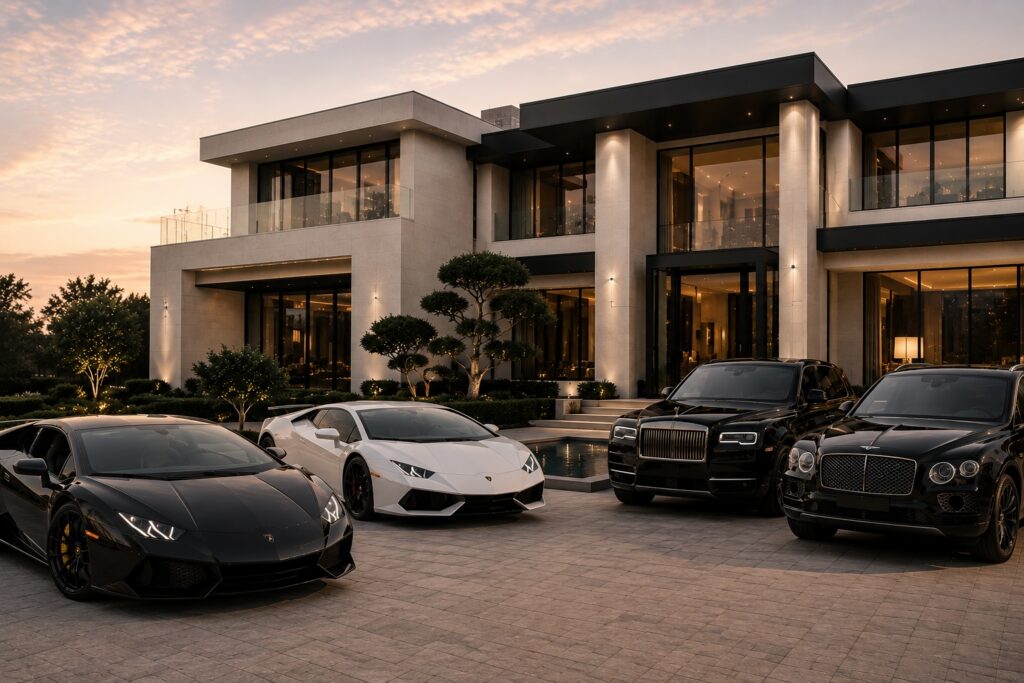 Exotic and luxury vehicles used for brand and marketing experiences